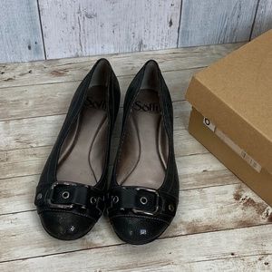 Sofft Shoes New! Snakeskin Black Flats 6.5